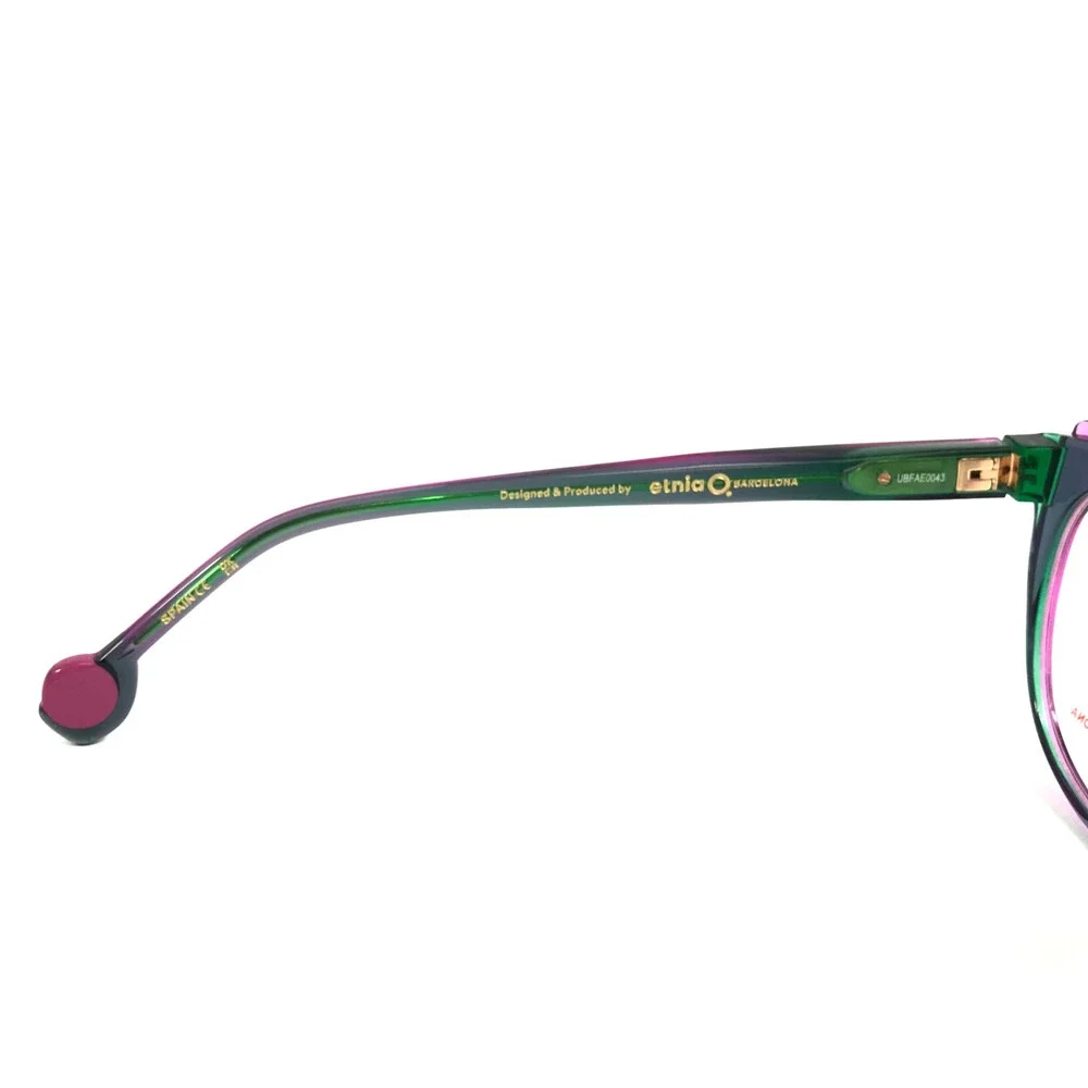 Etnia Barcelona Eyeglasses Frames TAT PKGR Pink Blue Green Cat Eye 51-17-140